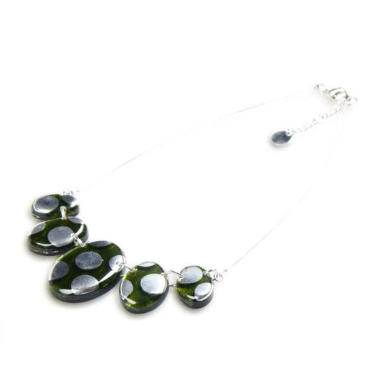 Olive Polka Dot Necklace