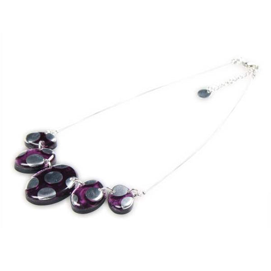 Purple Polka Dot Necklace