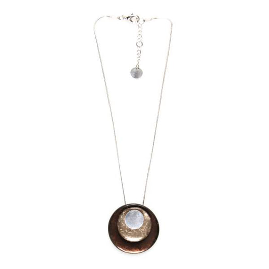 Chocolate Stacked Circle Pendant | The Jewellery Stop