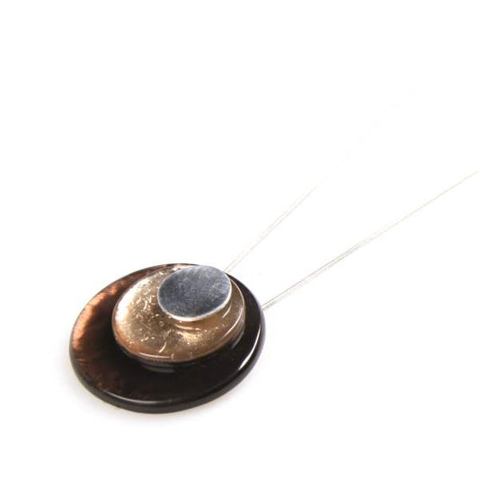 Chocolate Stacked Circle Pendant | The Jewellery Stop