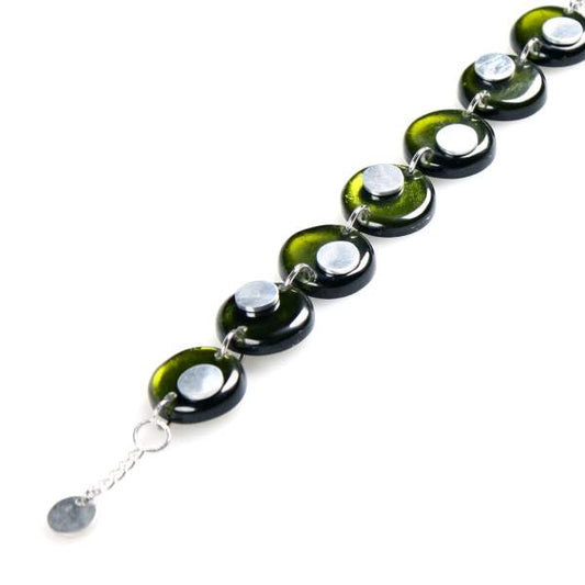 Green Stacked Circle Bracelet | The Jewellery Stop