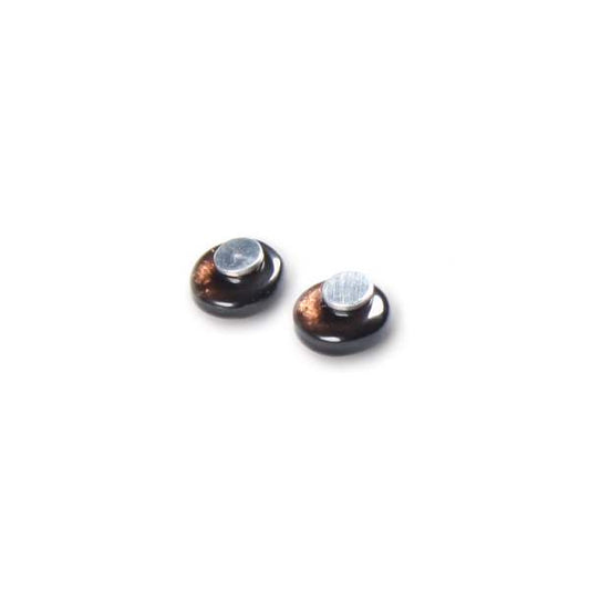 Chocolate Stacked Circle Classic Stud Earrings | The Jewellery Stop