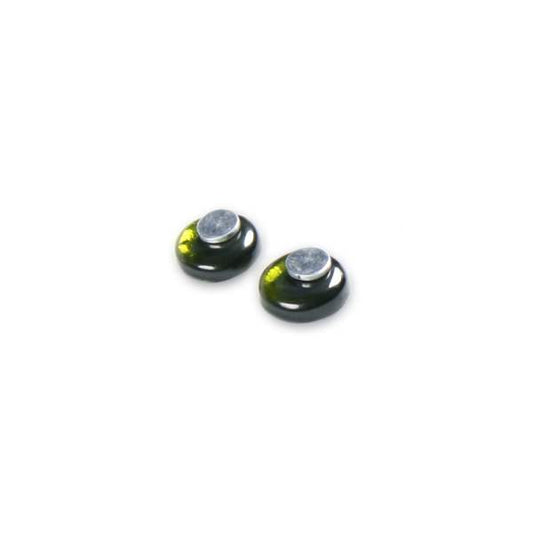 Green Stacked Circle Classic Stud Earrings | The Jewellery Stop