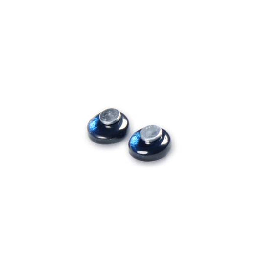 Navy Stacked Circle Classic Stud Earrings | The Jewellery Stop