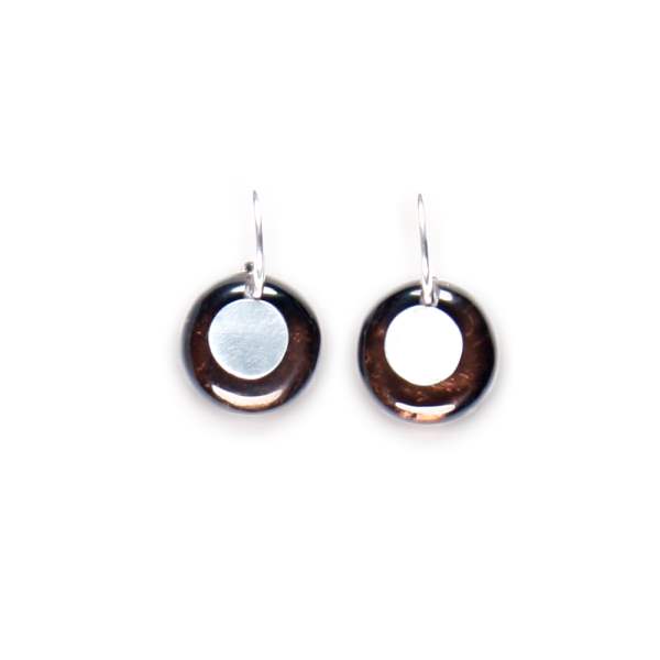 Chocolate Stacked Circle Creole Earrings | The Jewellery Stop