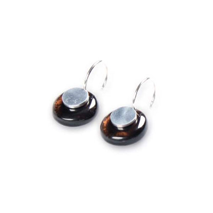 Chocolate Stacked Circle Creole Earrings | The Jewellery Stop