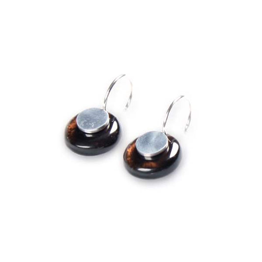 Chocolate Stacked Circle Creole Earrings | The Jewellery Stop