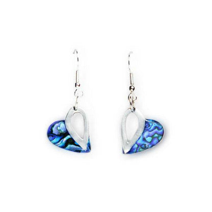 Peacock Shell Variants Heart Loop Fish Hook Earrings | The Jewellery Stop