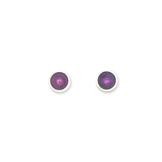 Kingfisher Metal Buttons Small Stud Earrings