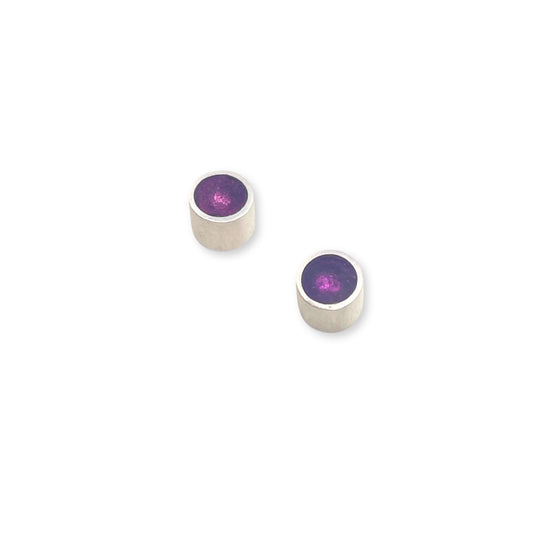 Kingfisher Metal Buttons Small Stud Earrings