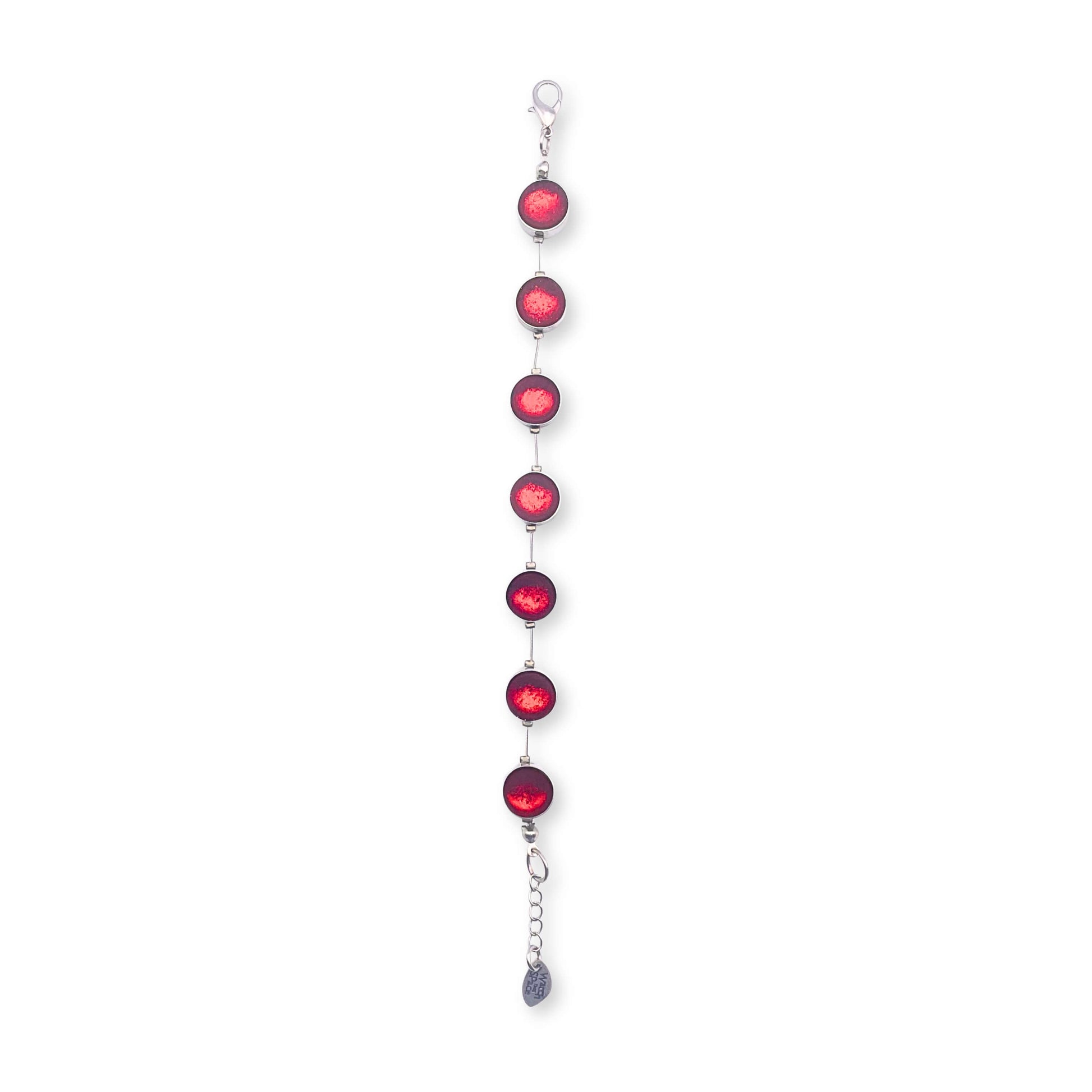 Red Metal Buttons Bracelet