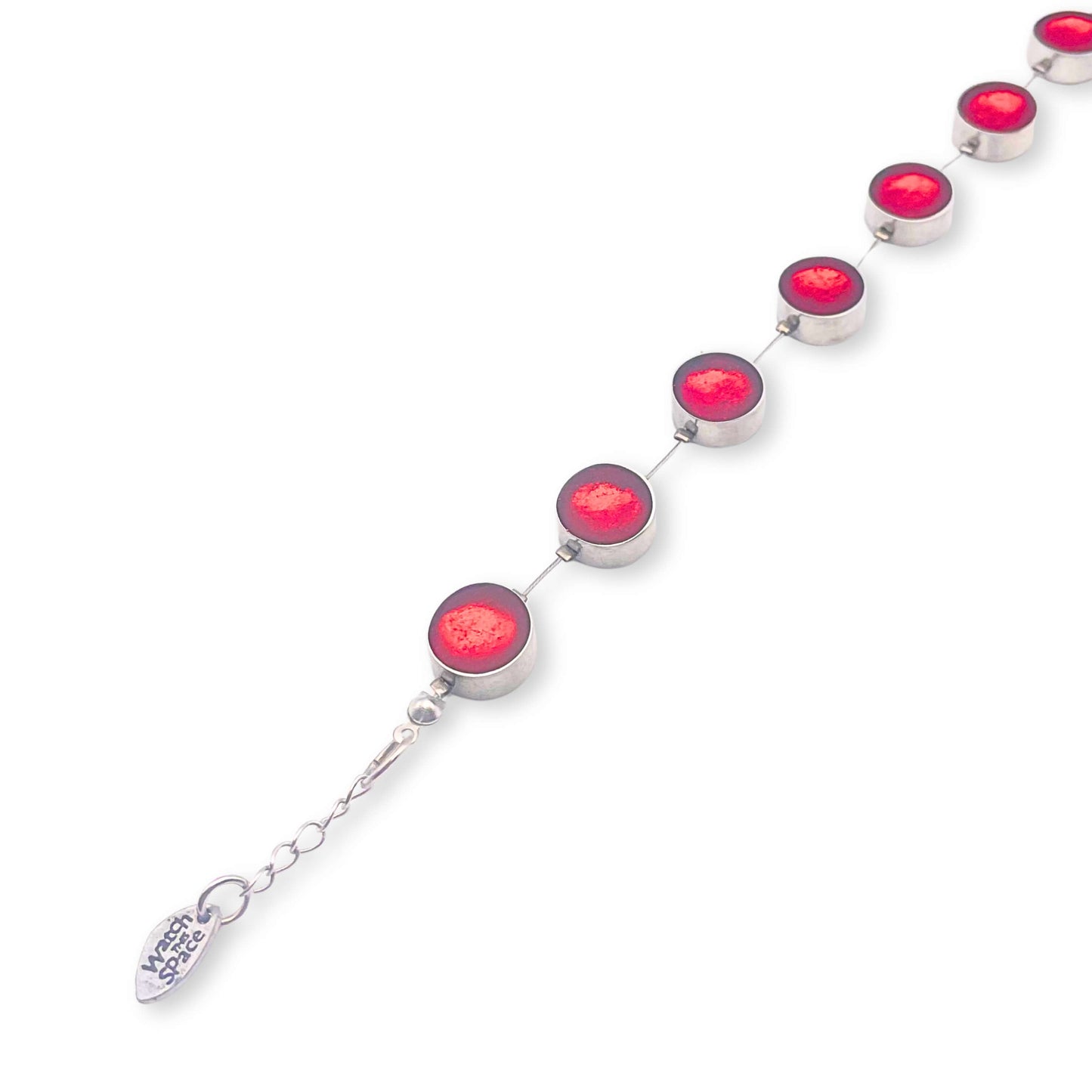 Red Metal Buttons Bracelet