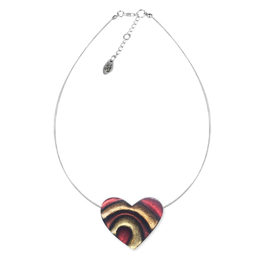 Fudge Heart Swirl pendant