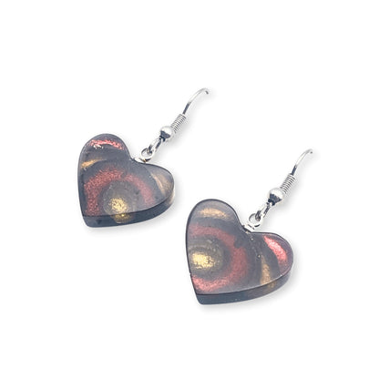 Fudge Heart Swirl Fish Hook Earrings