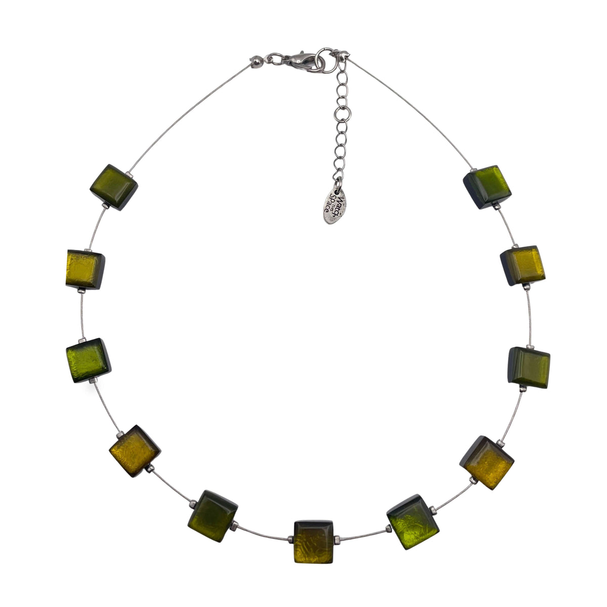 Cypress Square Buttons Necklace