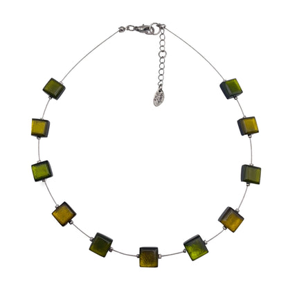 Cypress Square Buttons Necklace