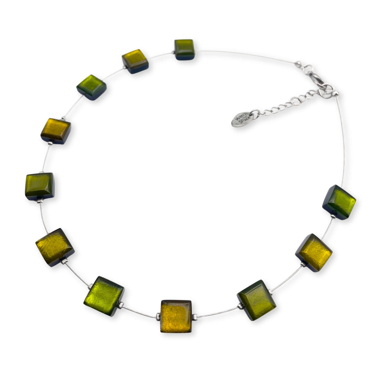 Cypress Square Buttons Necklace