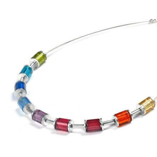 Rainbow Tubes Necklace | The Jewellery Stop