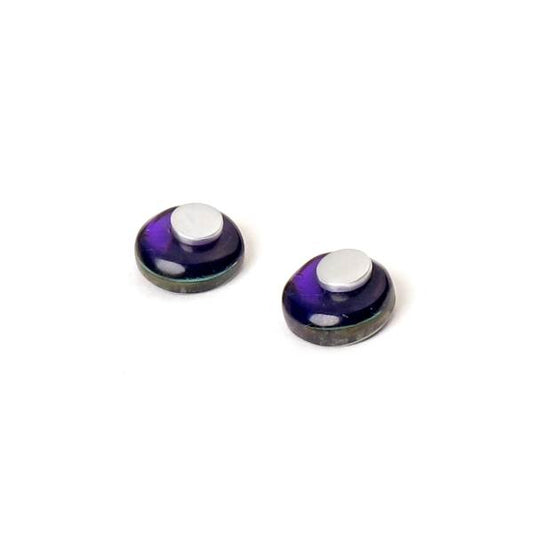Peacock Stacked Circle Stud Earrings | The Jewellery Stop