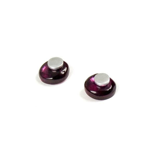Purple Stacked Circle Stud Earrings | The Jewellery Stop