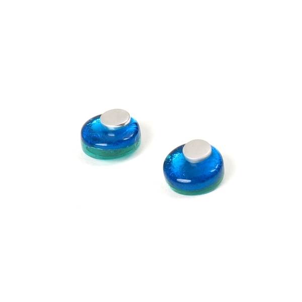 Turquoise Stacked Circle Stud Earrings | The Jewellery Stop