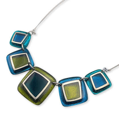 Jade Irregular Squares Necklace
