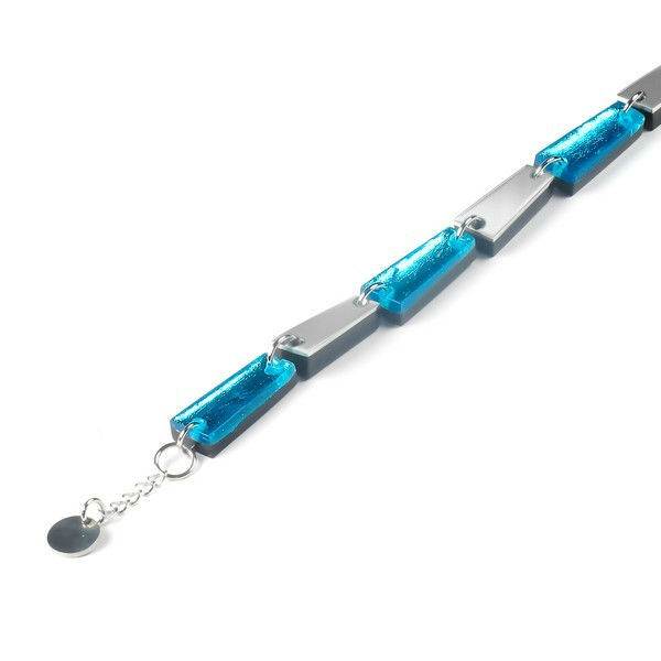 Aqua Pinstripe Bracelet
