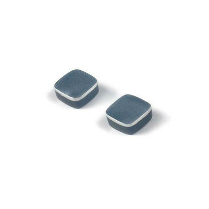 Pewter Cubes Stud Earrings
