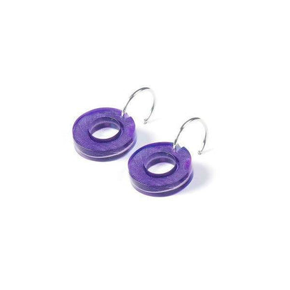 Lavender Polo Creole Earrings