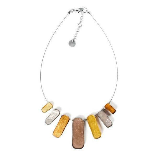 Metallics Tiles Necklace | The Jewellery Stop