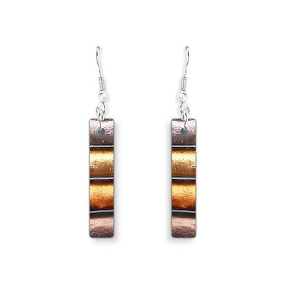 Metallics Classic Stripes Thick Fish Hook Earrings | The Jewellery Stop