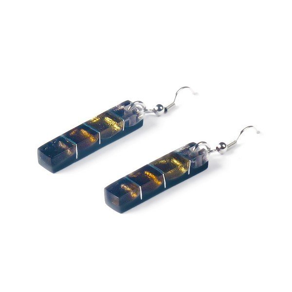 Metallics Classic Stripes Thick Fish Hook Earrings | The Jewellery Stop