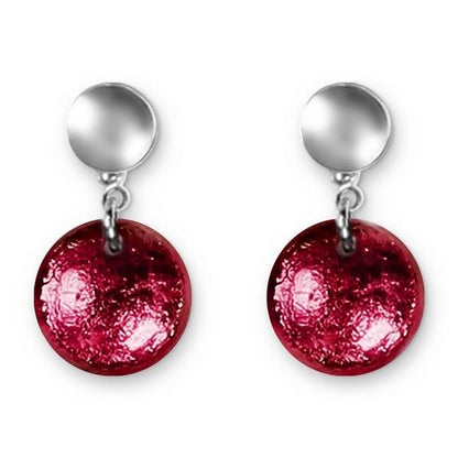 Pink Antique Circles Double Drop Stud Earrings | The Jewellery Stop