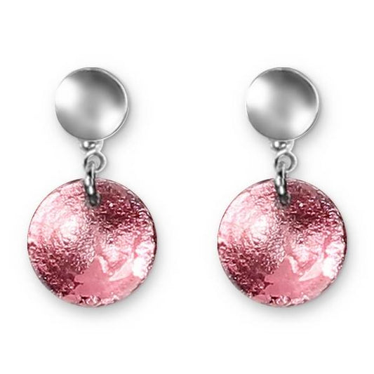 Rose Antique Circles Double Drop Stud Earrings | The Jewellery Stop