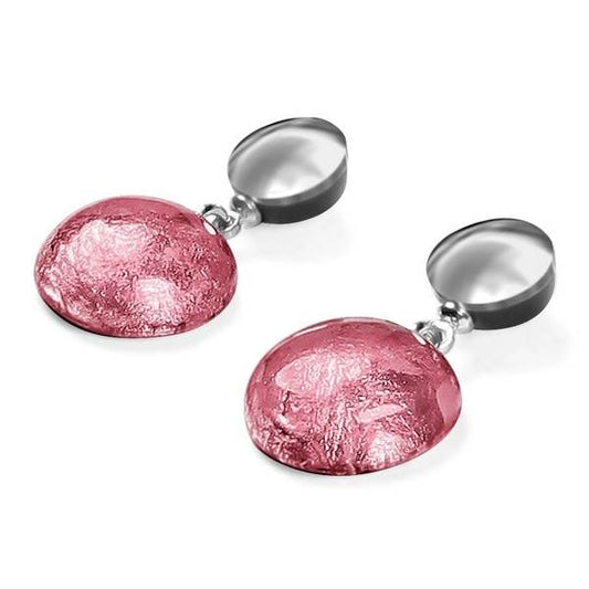Rose Antique Circles Double Drop Stud Earrings | The Jewellery Stop