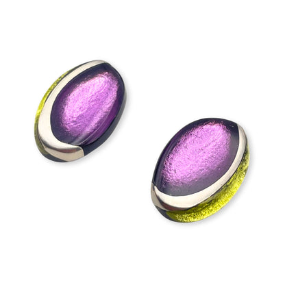 Kingfisher Oval Swirl Stud Earrings