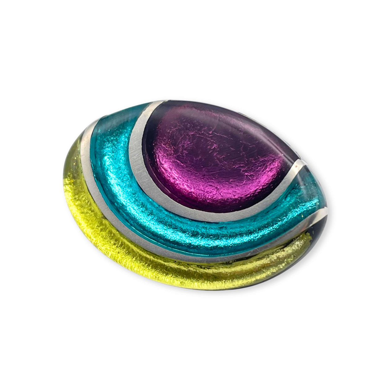 Kingfisher Oval Swirl Brooch