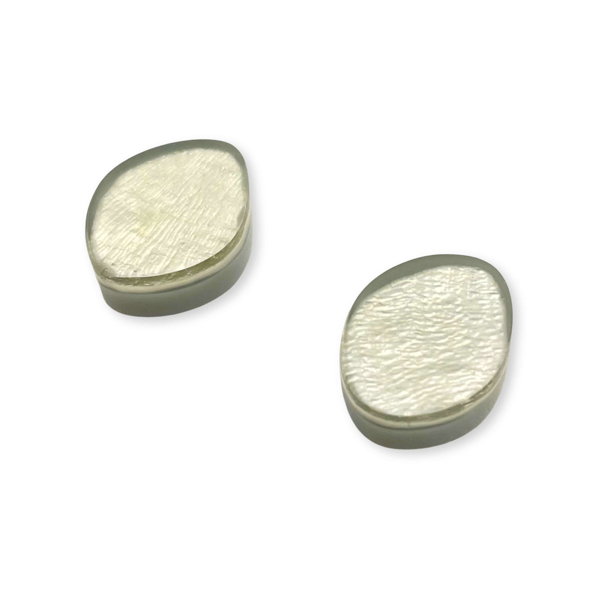Mint Floating Shell Stud Earrings