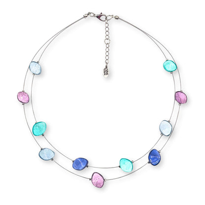 Haze Floating Shell Double Strand Necklace