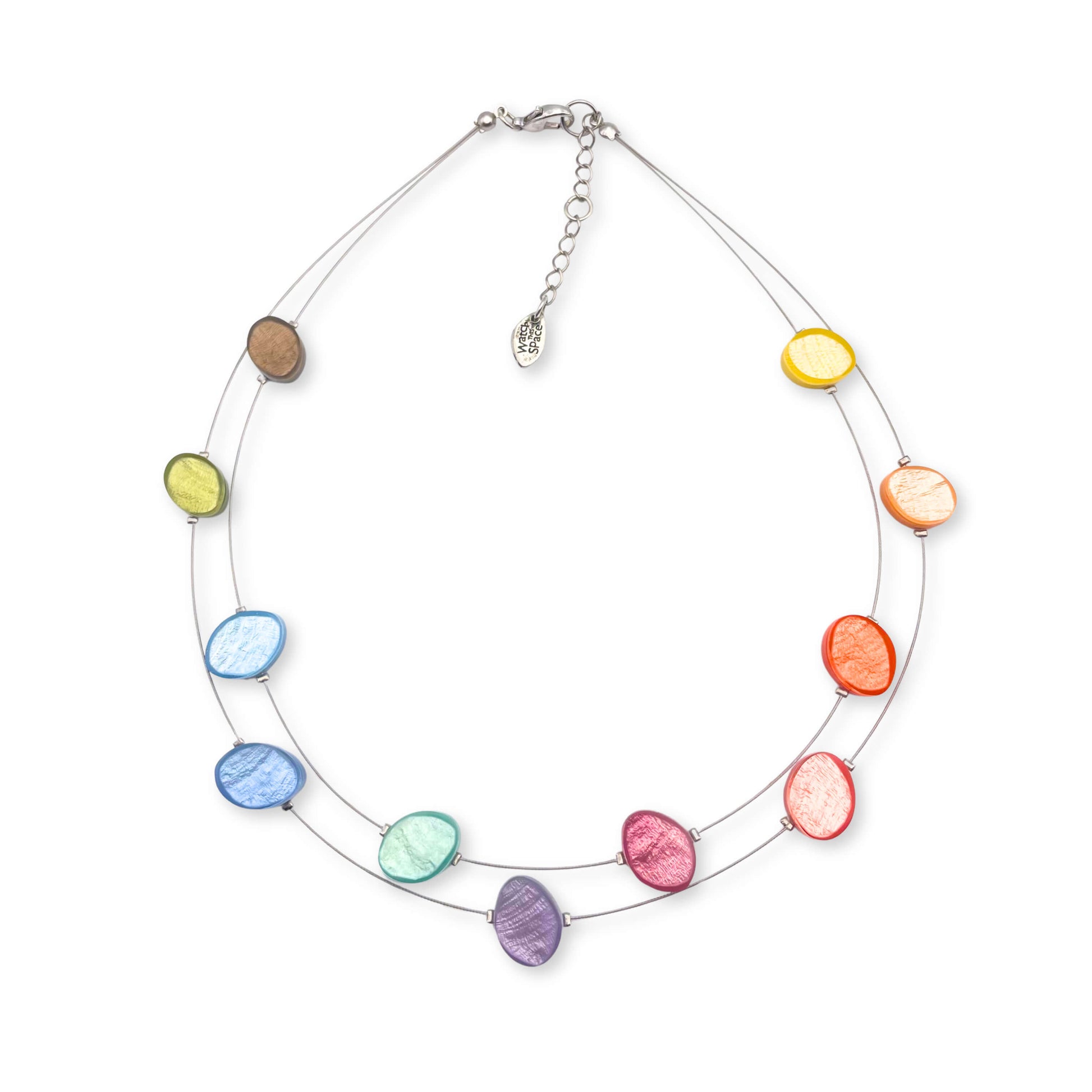 Pastels Floating Shell Double Strand Necklace