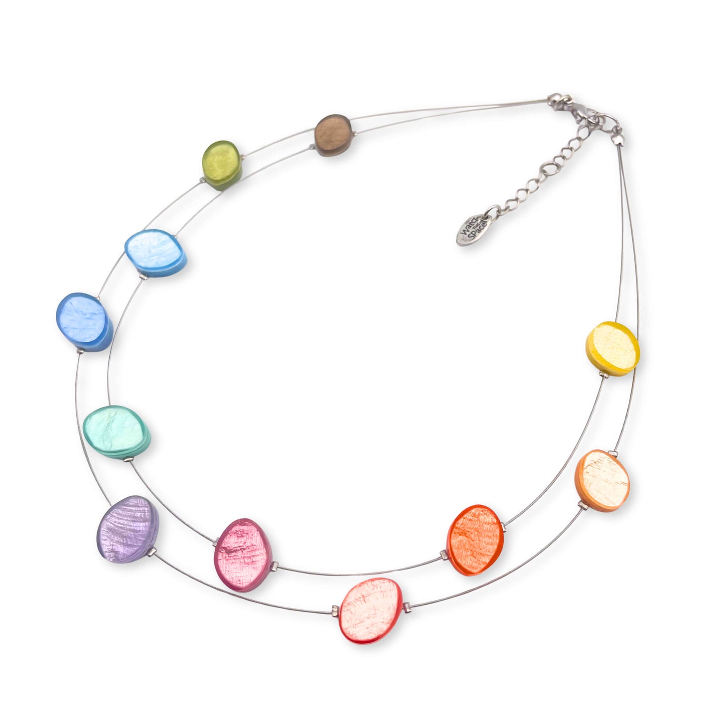Pastels Floating Shell Double Strand Necklace