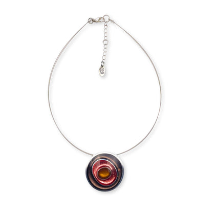 Old Rose Organic Circles Pendant