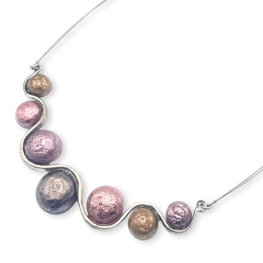 Old Rose Bubble Necklace