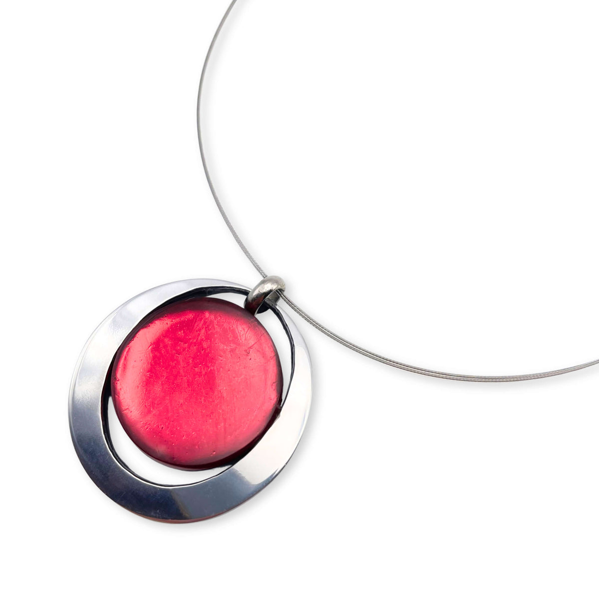 Raspberry Eclipse Pendant