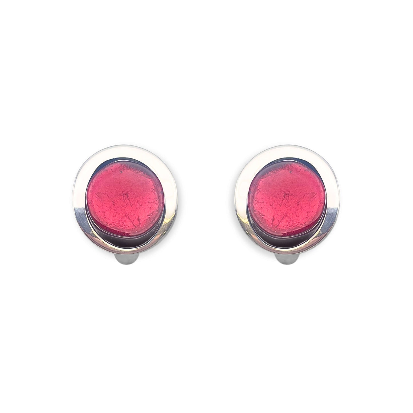 Plum Eclipse Clip Earrings