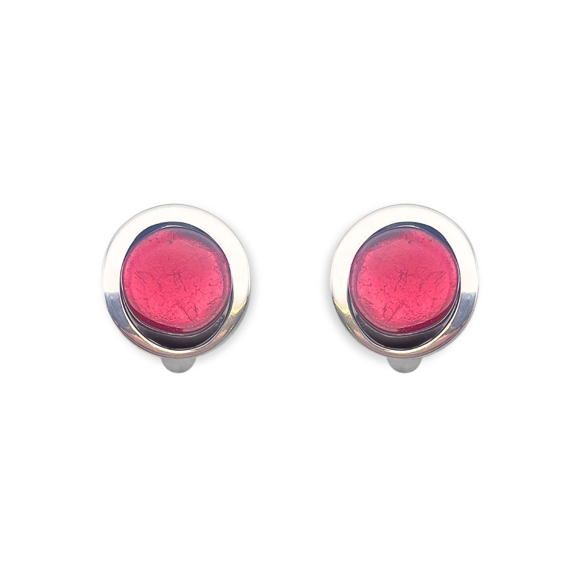 Plum Eclipse Clip Earrings
