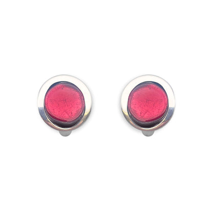 Plum Eclipse Clip Earrings