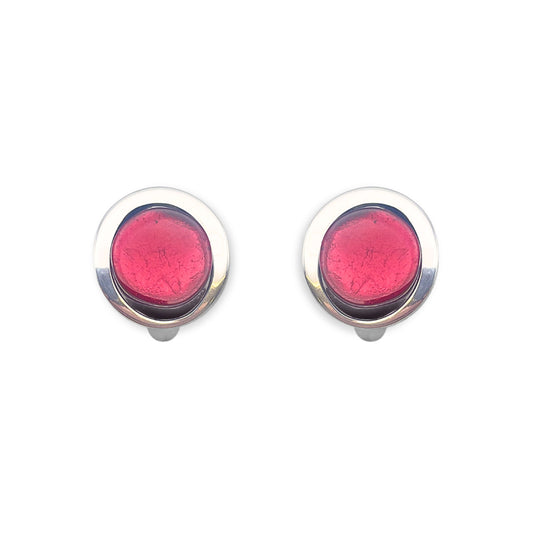 Plum Eclipse Clip Earrings
