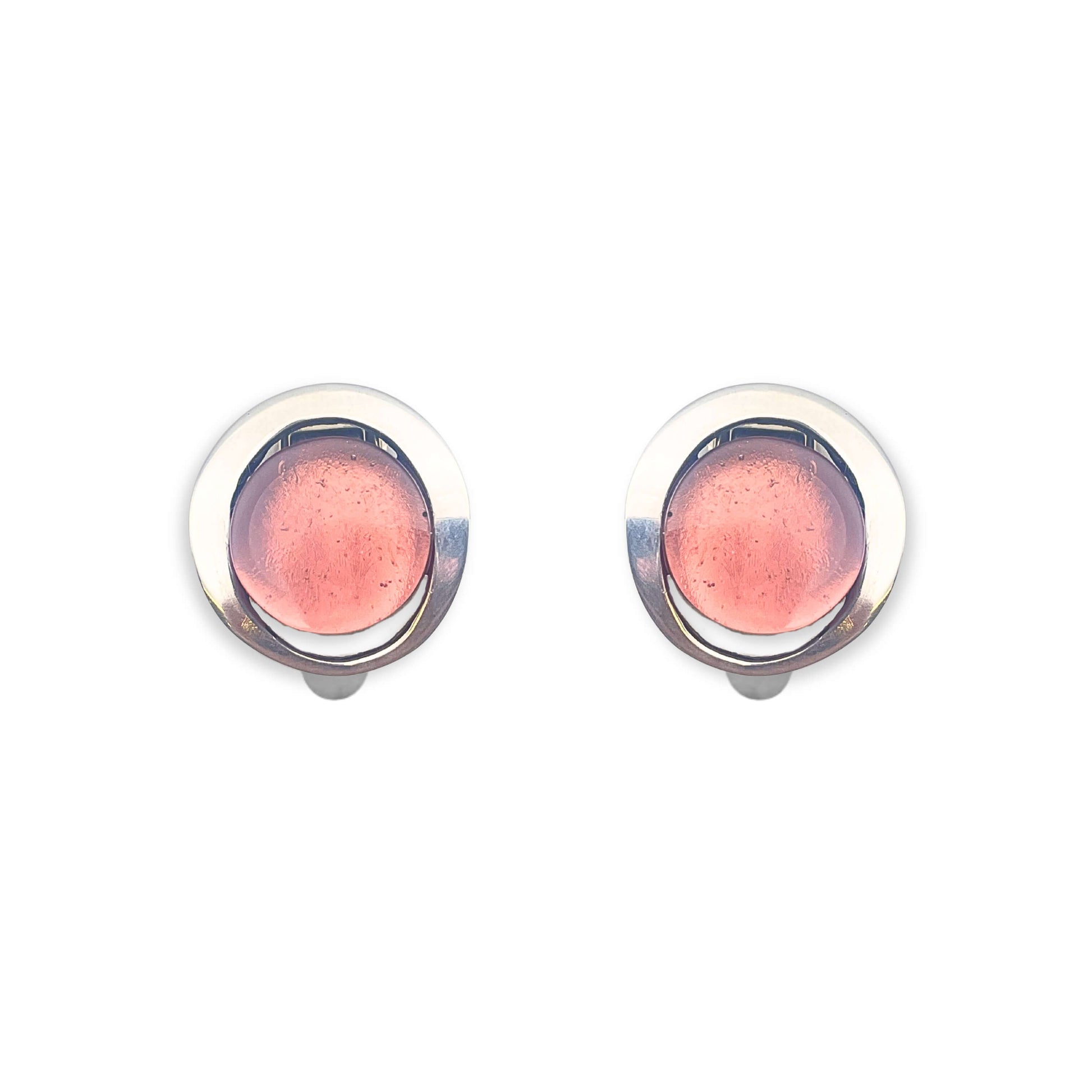 Rose Eclipse Clip Earrings