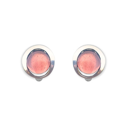 Rose Eclipse Clip Earrings